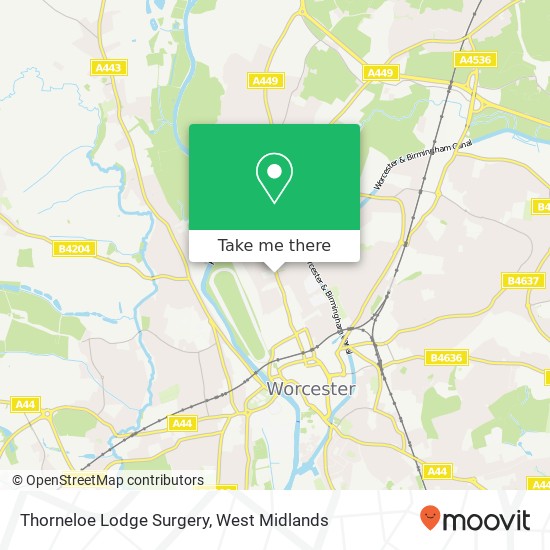 Thorneloe Lodge Surgery, 29 Barbourne Road Worcester Worcester WR1 1 map