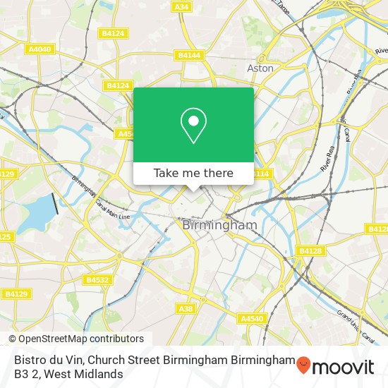 Bistro du Vin, Church Street Birmingham Birmingham B3 2 map