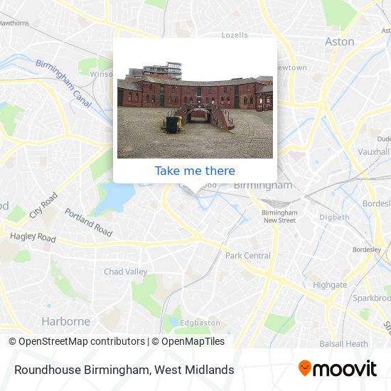 Roundhouse Birmingham map