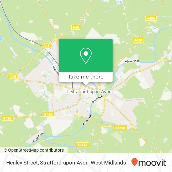 Henley Street, Stratford-upon-Avon map