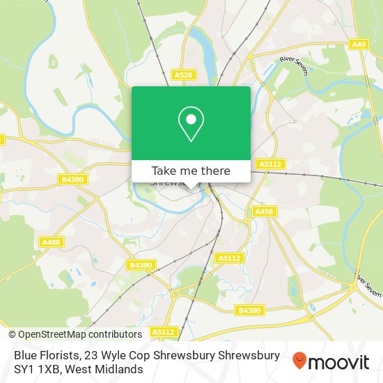 Blue Florists, 23 Wyle Cop Shrewsbury Shrewsbury SY1 1XB map