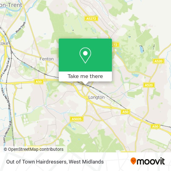 Out of Town Hairdressers map