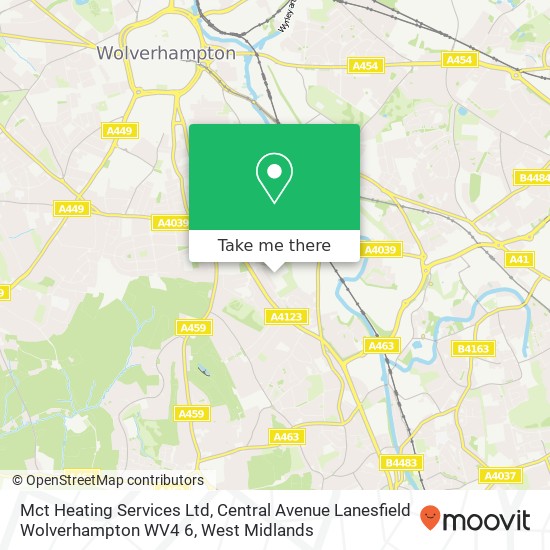 Mct Heating Services Ltd, Central Avenue Lanesfield Wolverhampton WV4 6 map