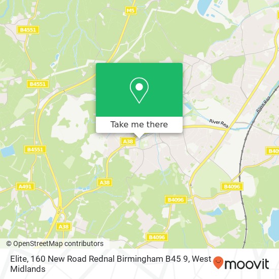 Elite, 160 New Road Rednal Birmingham B45 9 map