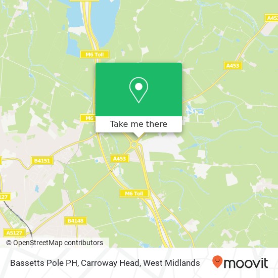 Bassetts Pole PH, Carroway Head map