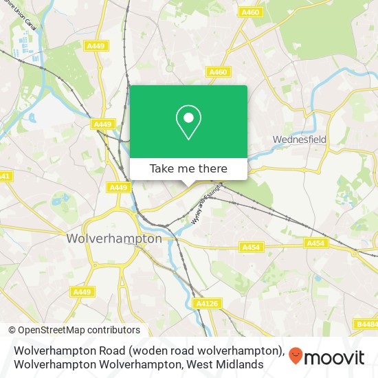 Wolverhampton Road (woden road wolverhampton), Wolverhampton Wolverhampton map