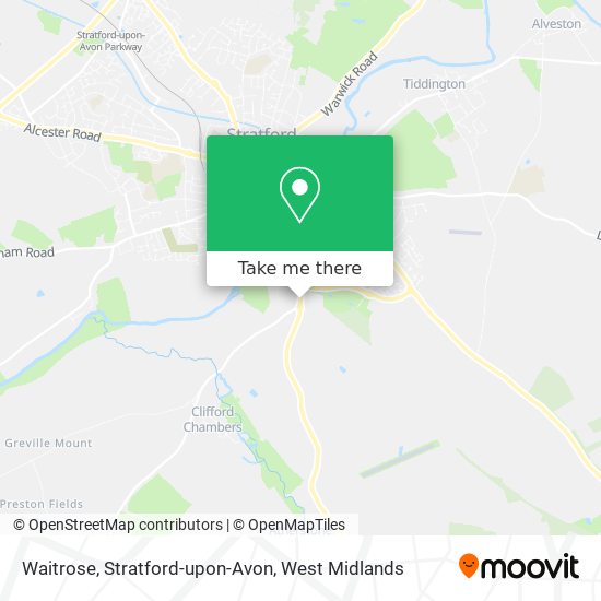 Waitrose, Stratford-upon-Avon map