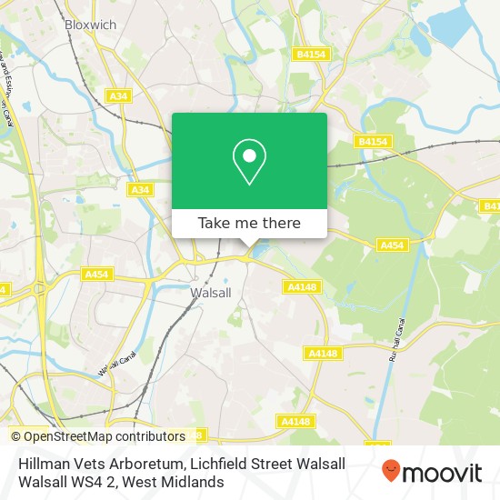 Hillman Vets Arboretum, Lichfield Street Walsall Walsall WS4 2 map