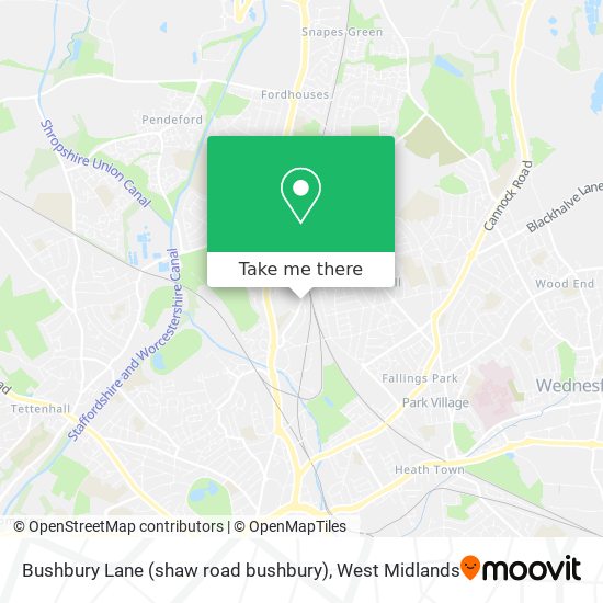 Bushbury Lane (shaw road bushbury) map