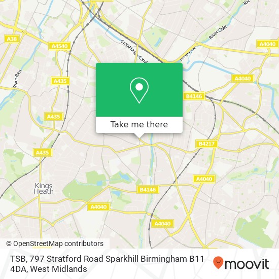 TSB, 797 Stratford Road Sparkhill Birmingham B11 4DA map
