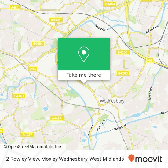 2 Rowley View, Moxley Wednesbury map