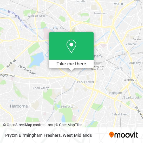 Pryzm Birmingham Freshers map