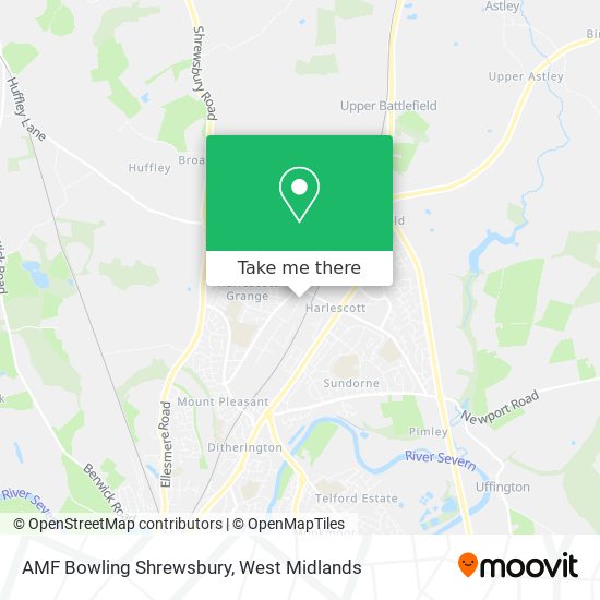 AMF Bowling Shrewsbury map