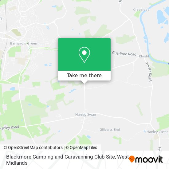 Blackmore Camping and Caravanning Club Site map