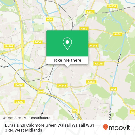 Eurasia, 28 Caldmore Green Walsall Walsall WS1 3RN map