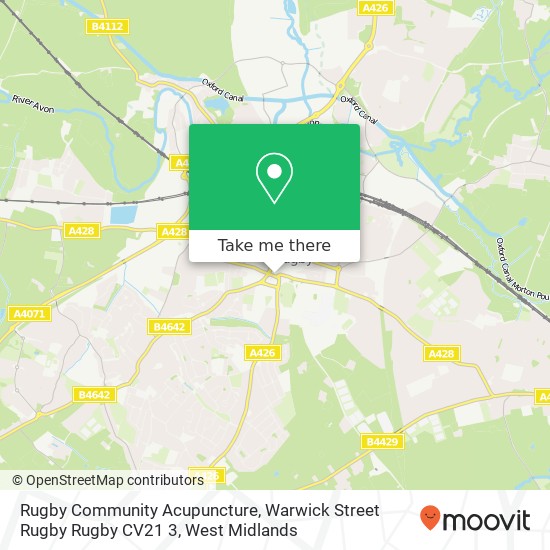 Rugby Community Acupuncture, Warwick Street Rugby Rugby CV21 3 map