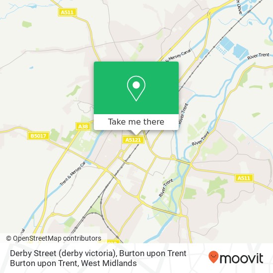 Derby Street (derby victoria), Burton upon Trent Burton upon Trent map