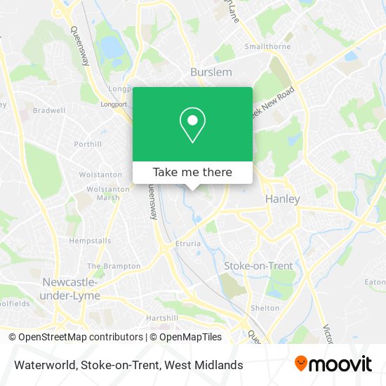 Waterworld, Stoke-on-Trent map