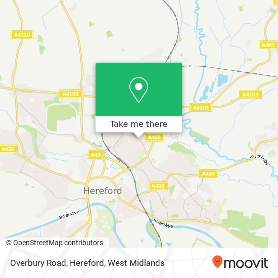 Overbury Road, Hereford map