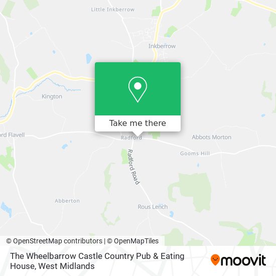 The Wheelbarrow Castle Country Pub & Eating House map