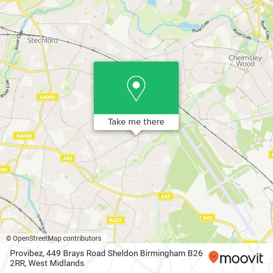 Provibez, 449 Brays Road Sheldon Birmingham B26 2RR map