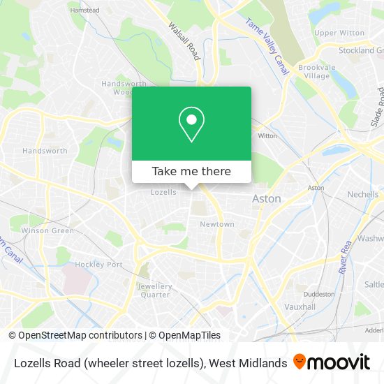 Lozells Road (wheeler street lozells) map