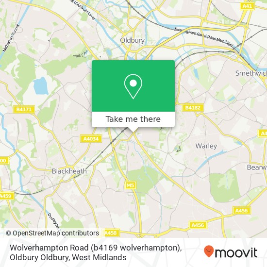Wolverhampton Road (b4169 wolverhampton), Oldbury Oldbury map