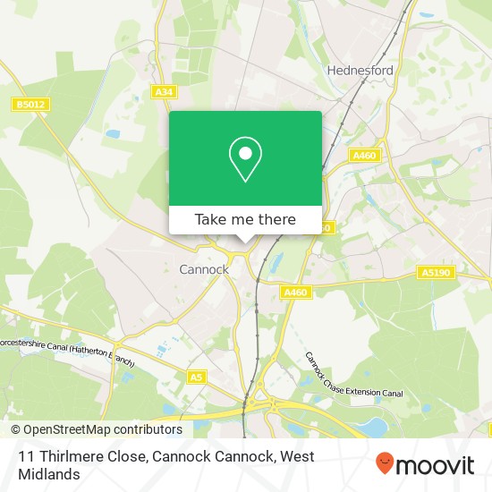 11 Thirlmere Close, Cannock Cannock map