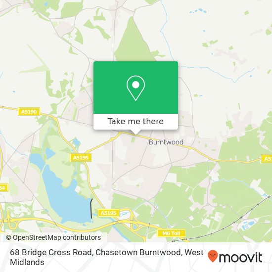 68 Bridge Cross Road, Chasetown Burntwood map