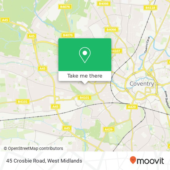 45 Crosbie Road, Coventry Coventry map