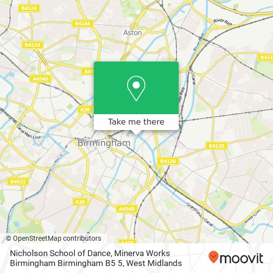 Nicholson School of Dance, Minerva Works Birmingham Birmingham B5 5 map