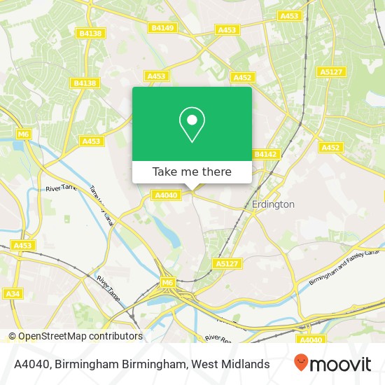 A4040, Birmingham Birmingham map