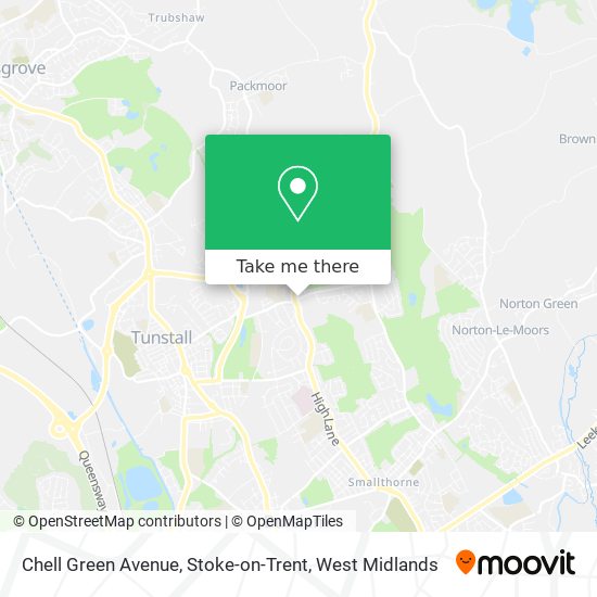 Chell Green Avenue, Stoke-on-Trent map