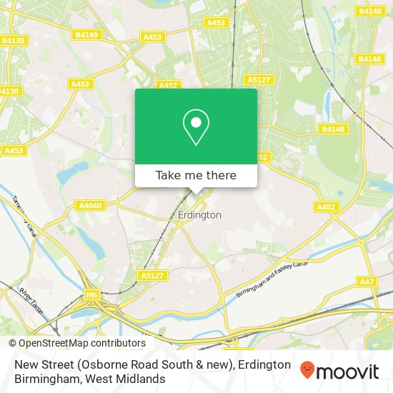 New Street (Osborne Road South & new), Erdington Birmingham map