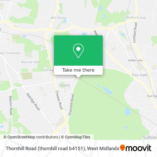 Thornhill Road (thornhill road b4151) map