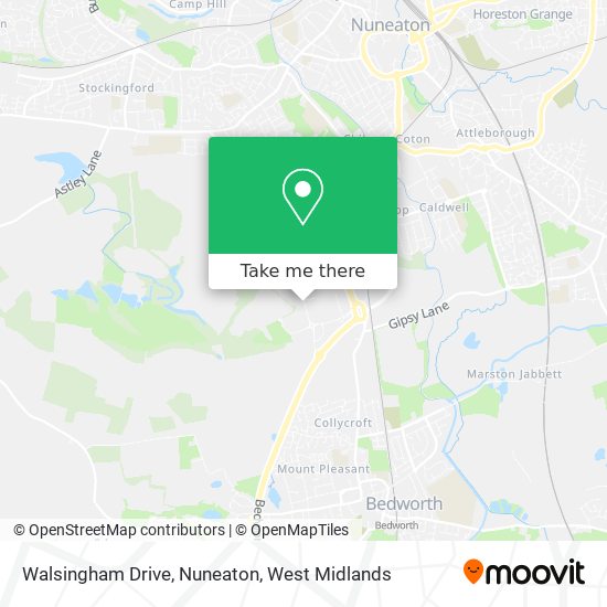 Walsingham Drive, Nuneaton map