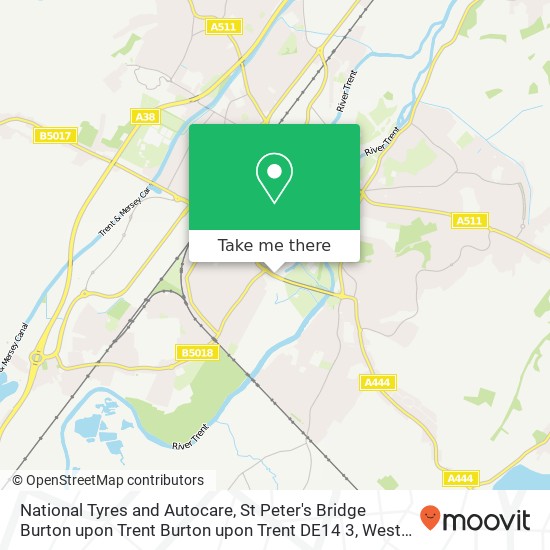 National Tyres and Autocare, St Peter's Bridge Burton upon Trent Burton upon Trent DE14 3 map