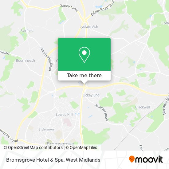 Bromsgrove Hotel & Spa map