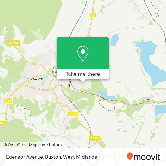 Edensor Avenue, Buxton map