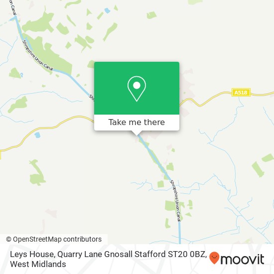 Leys House, Quarry Lane Gnosall Stafford ST20 0BZ map