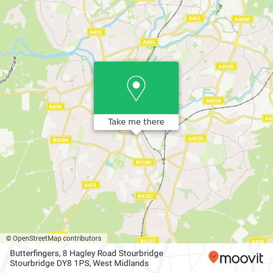 Butterfingers, 8 Hagley Road Stourbridge Stourbridge DY8 1PS map