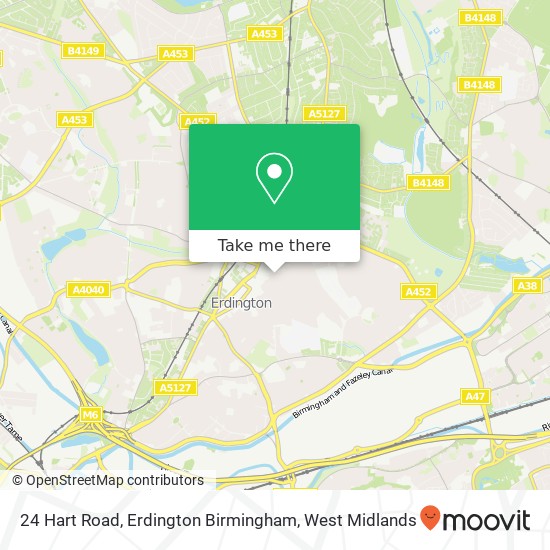 24 Hart Road, Erdington Birmingham map