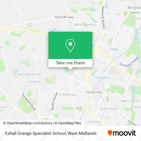 Exhall Grange Specialist School map