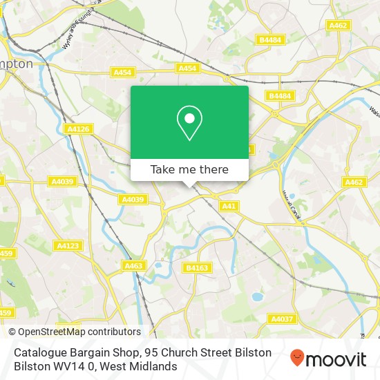 Catalogue Bargain Shop, 95 Church Street Bilston Bilston WV14 0 map