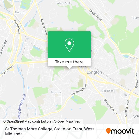 St Thomas More College, Stoke-on-Trent map