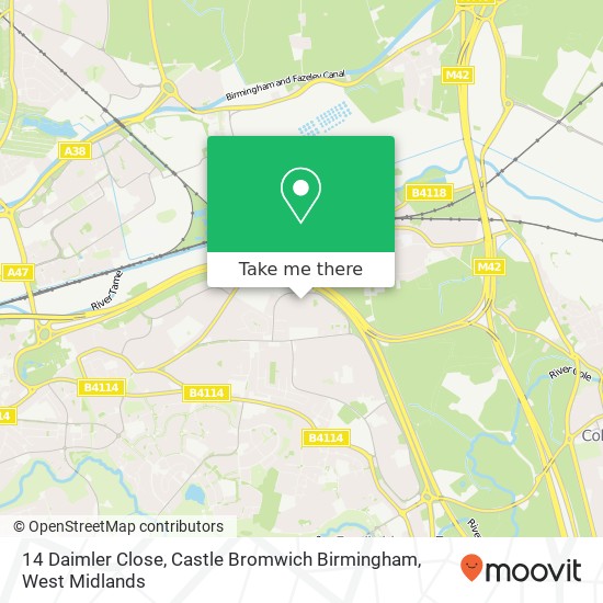 14 Daimler Close, Castle Bromwich Birmingham map