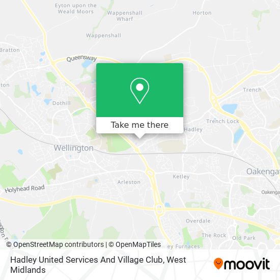 Hadley United Services And Village Club map