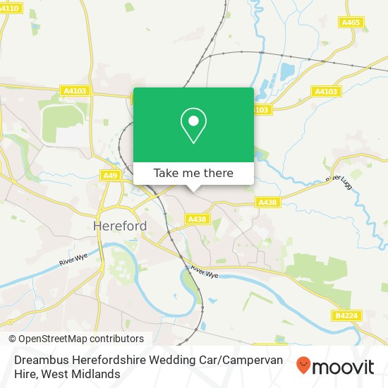 Dreambus Herefordshire Wedding Car / Campervan Hire map