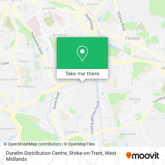 Dunelm Distribution Centre, Stoke-on-Trent map