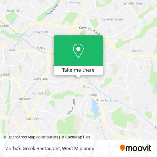 Zorba's Greek Restaurant map
